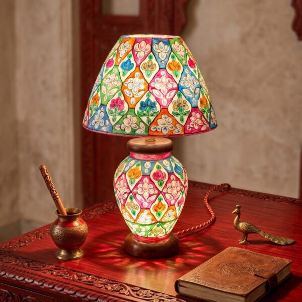 Persian  Theme| Camel Skin Lamp | Handcrafted